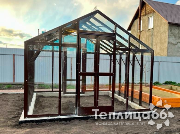 Теплица Гарденикс 3 С (под стекло), ширина 3 м